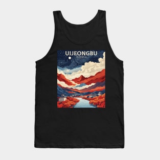 Uijeongbu South Korea Starry Night Travel Tourism Retro Vintage Tank Top